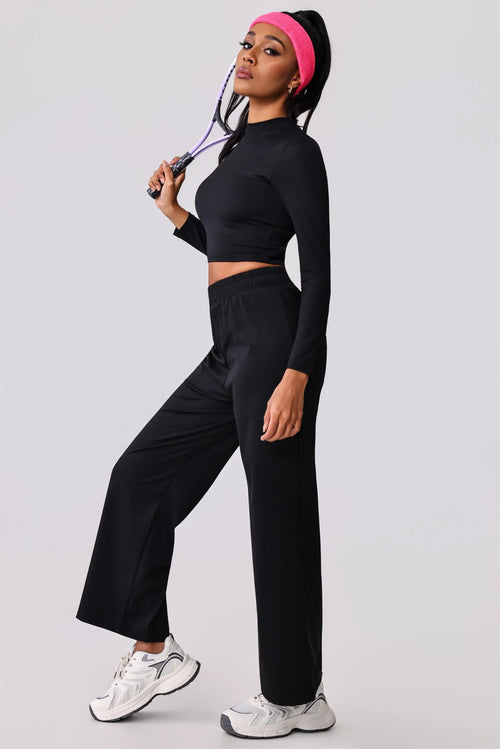 Sculpted Muse Wide-Leg Pants
