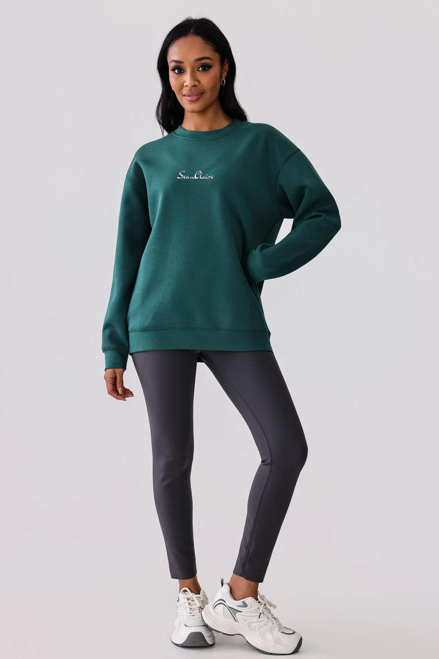 Crewneck Sweatshirt in Deep Evergreen
