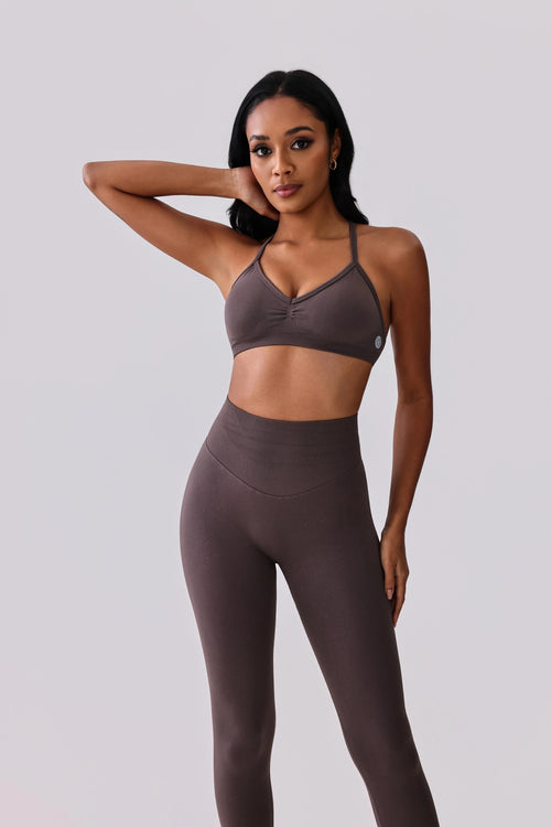 Seamless CoreGrace Strappy-Back Scoop Sports Bra