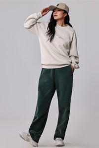 Crewneck Sweatshirt in Beige Ivory